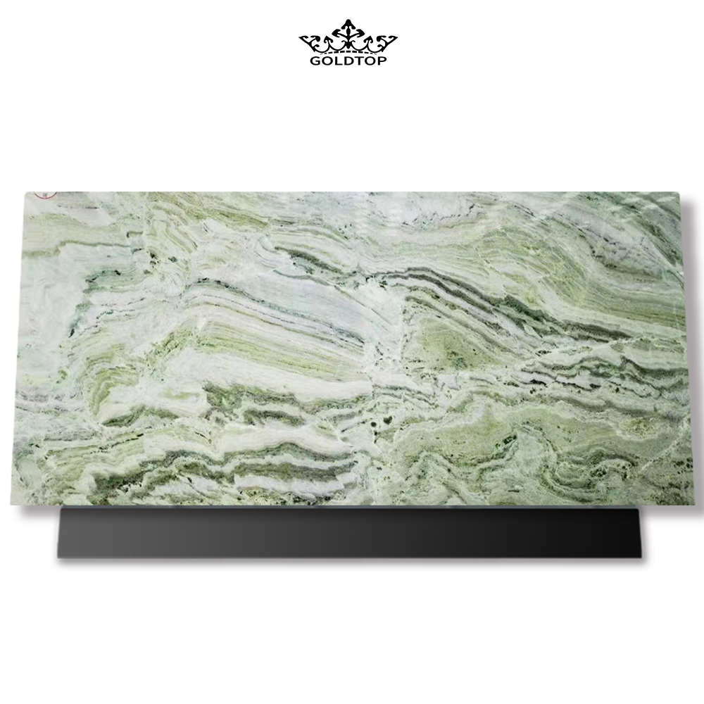 Lastra di marmo nuvola verde giada