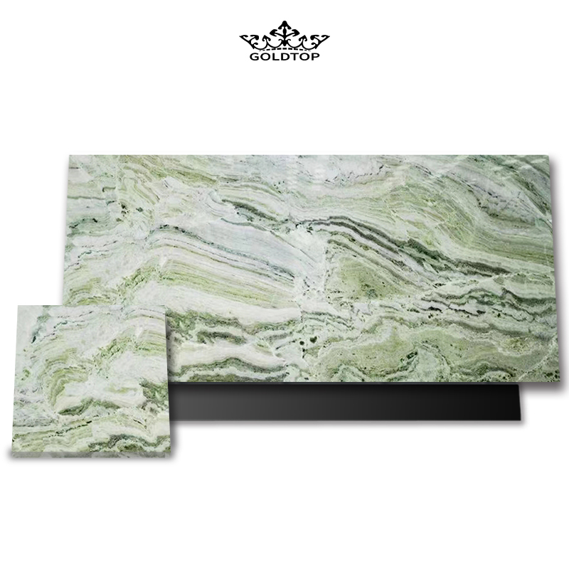 Piastrella in marmo nuvola verde giada