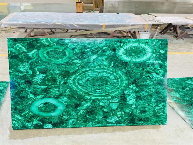 Lastre di marmo verde malachite Pietre semipreziose