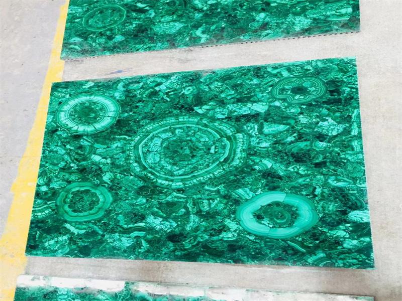 Lastre di marmo verde malachite Pietre semipreziose