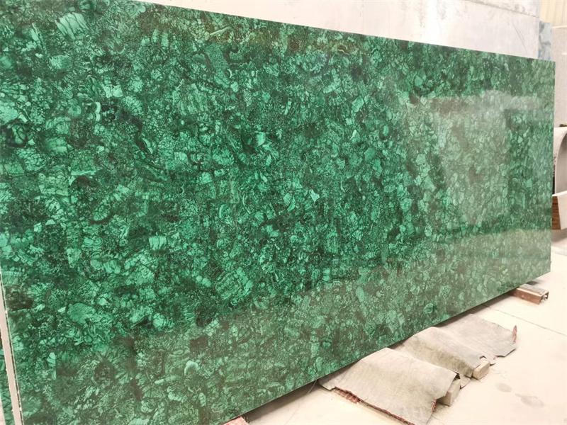 Nuove lastre verde malachite Produttore di pietre preziose Personalizza