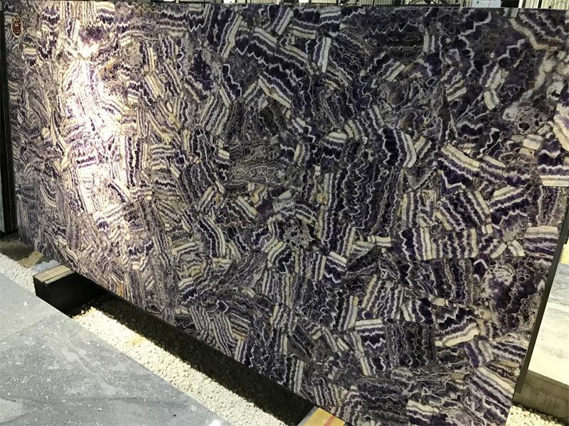 Fornitori di lastre di pietre semipreziose di quarzo cristallo viola