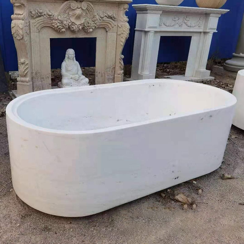 Fornitori di vasche da bagno indipendenti in marmo bianco Calacatta coltivato