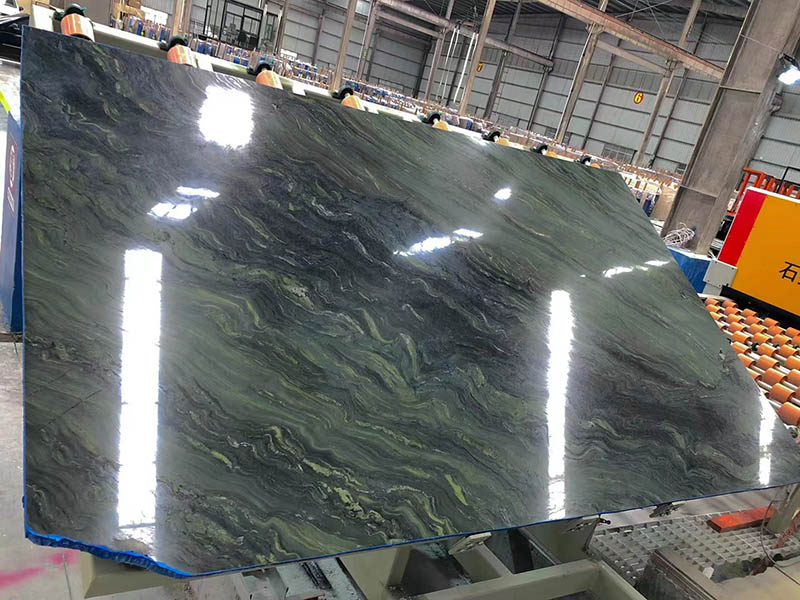Lastre di marmo seta verde