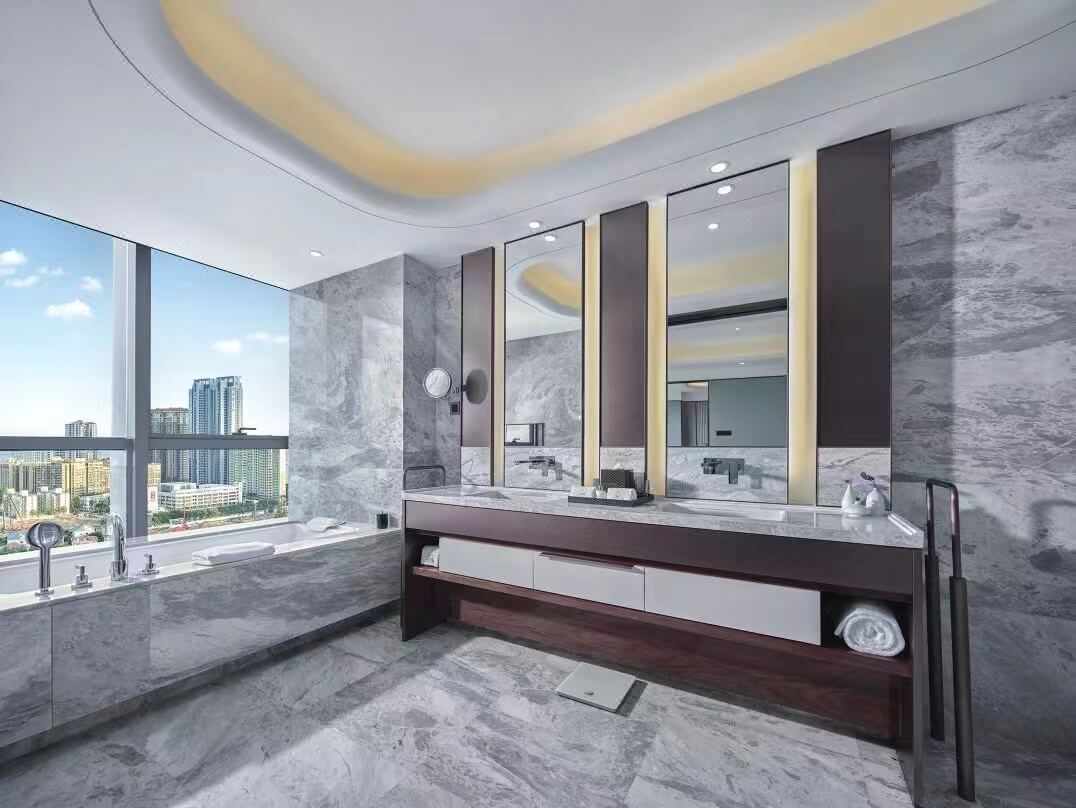 Gray marble slab