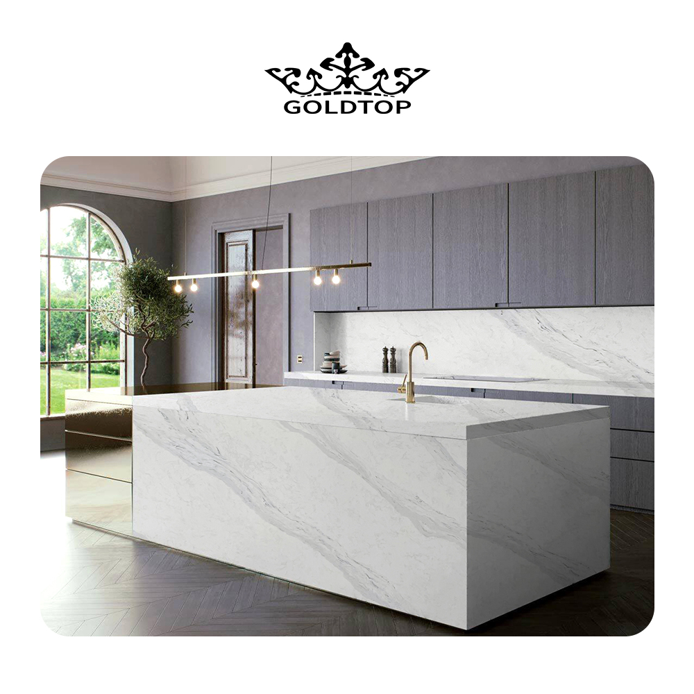 5103 Calacatta Earl Grey Quartz Countertops Supplier