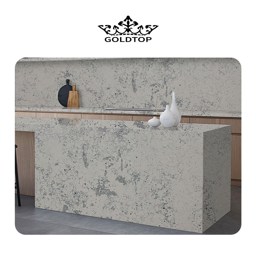 4009 Antique Brown Marble Quartz Slab