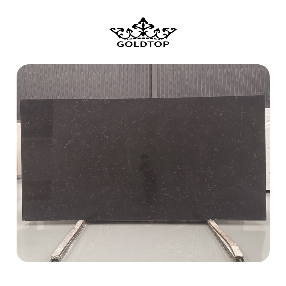 4017 Bianco Marquina Marble Quartz Slab