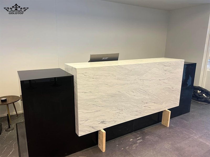 5079 Bella White Calacatta Quartz Countertops Slab