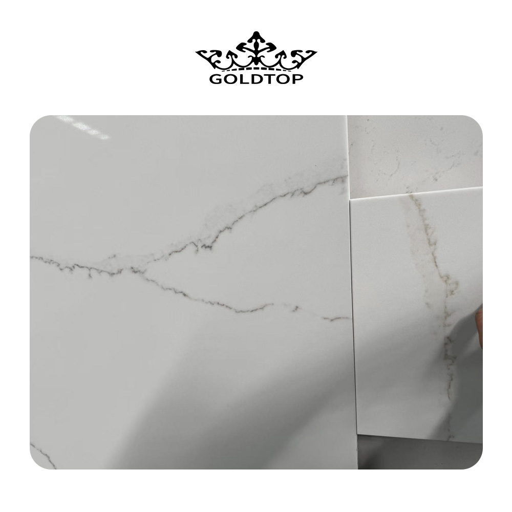 Polished 5061 Wave Extra Quartz Slab