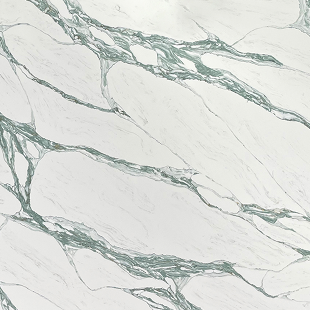 5006 Calacatta Emerald Grey Quartz Slab For Countertops