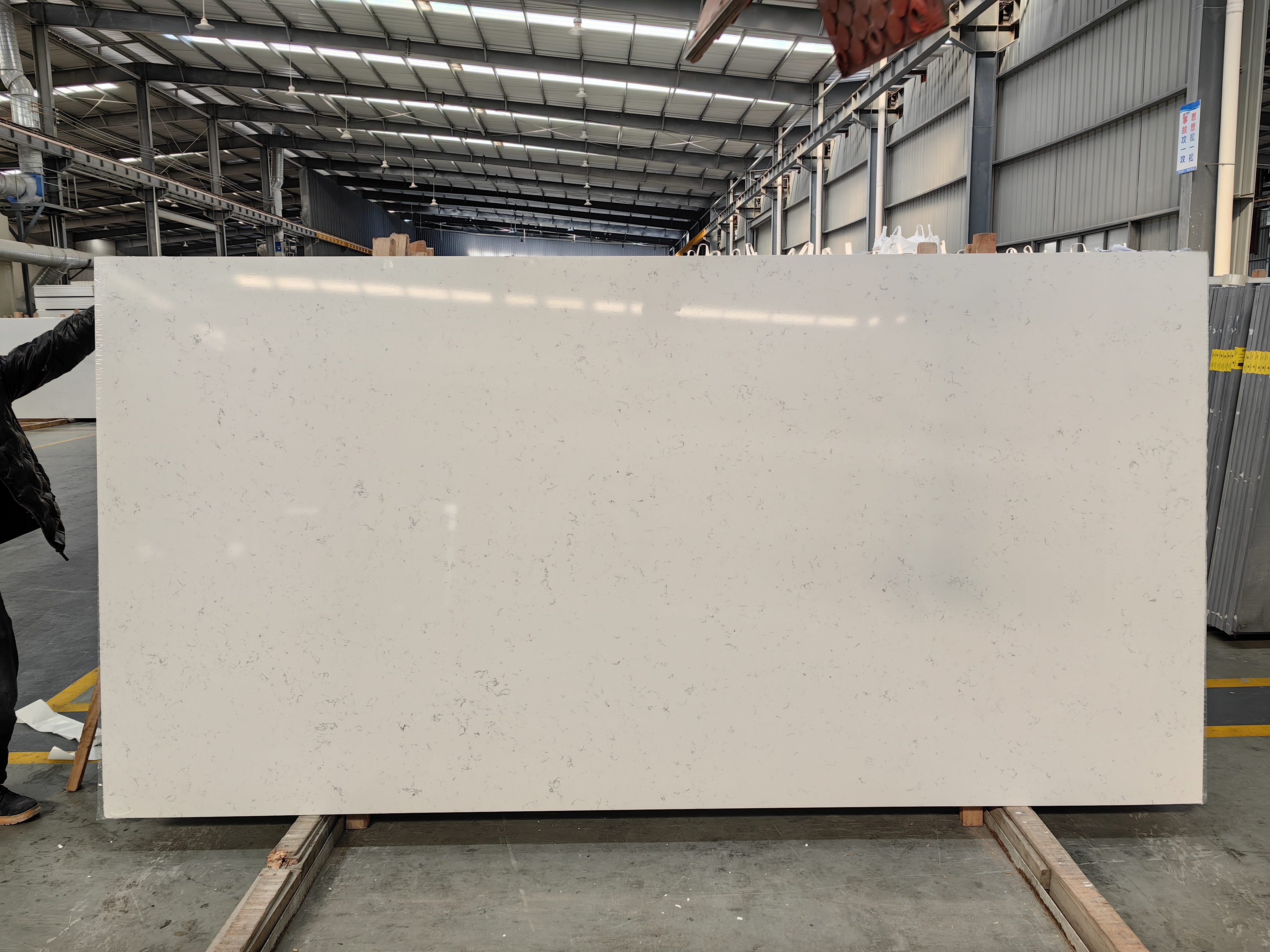 4044 Bianco Carrara Marble Quartz Slab
