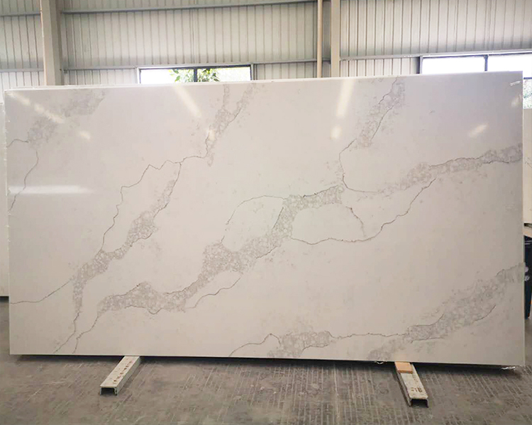 5046 Nuvo Carsar Quartz White Countertops Factory