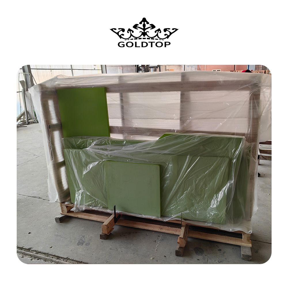 2010 Apple Green Quartz Countertop For Kitchen Bathroom