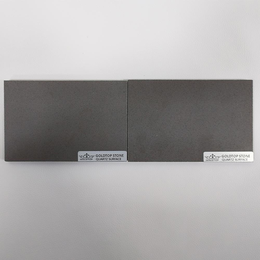 2009 Sesame Grey Quartz Countertop With Black Veins