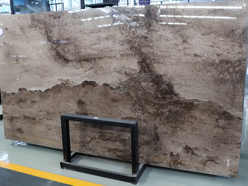 18mm Myanmar Van Gogh Brown Marble Slab & Tiles For Flooring/ Wall