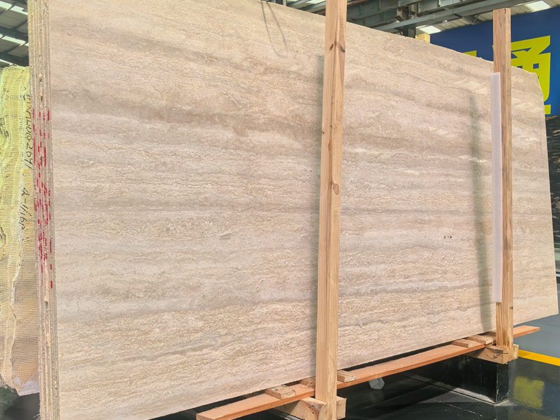 Pakistan Sliver Grey Travertine Slab For Wall Cladding/ Countertops