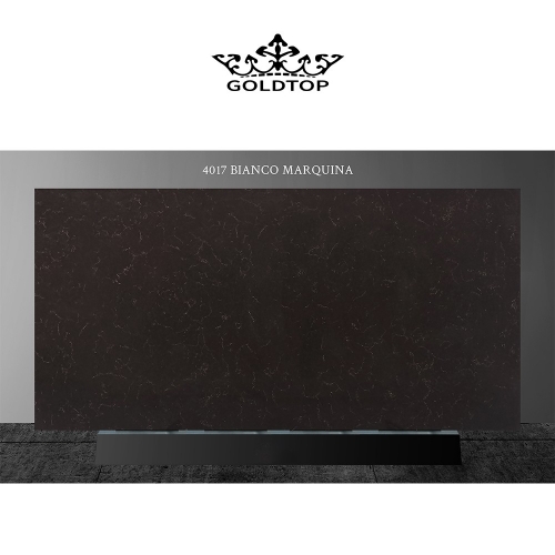 4017 Bianco Marquina Marble Quartz Slab